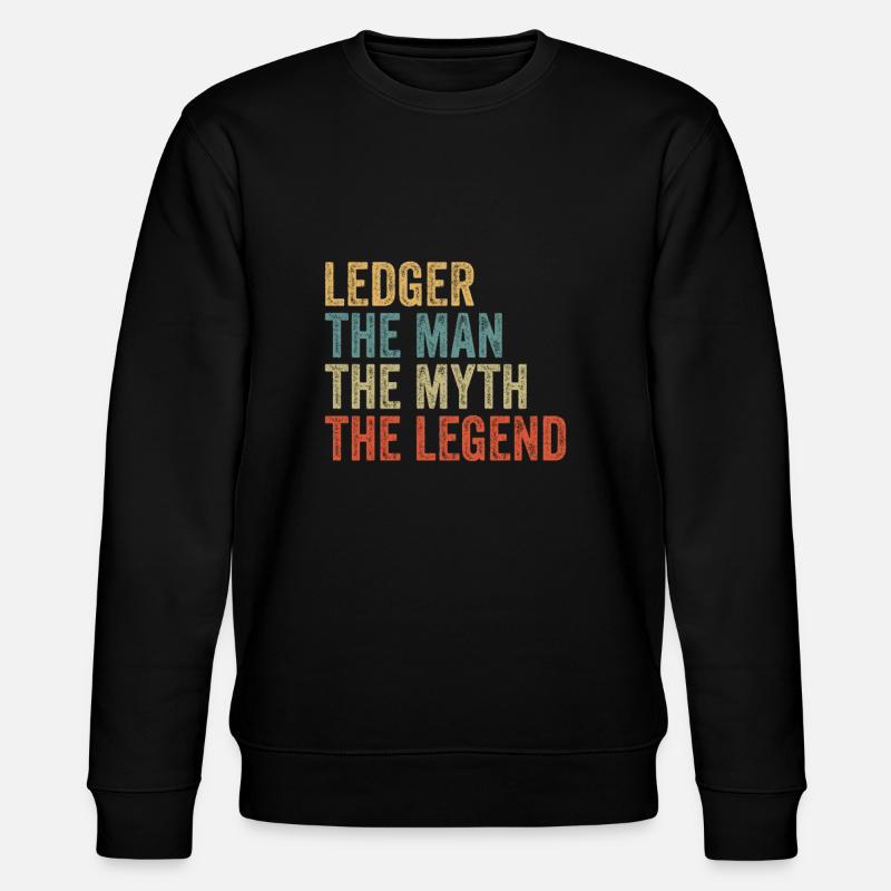 Ledger the man the myth - Stanley/Stella Unisex Bio-Sweatshirt CHANGER  - Schwarz