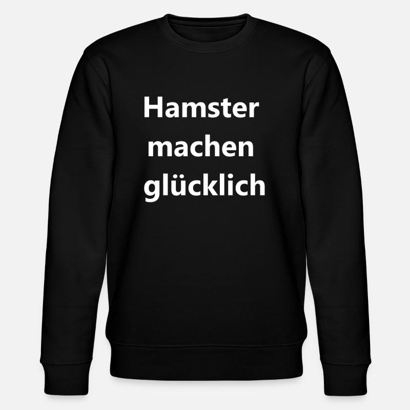 Funny Hamster Gift - Stanley/Stella CHANGER Unisex Organic Sweatshirt - black