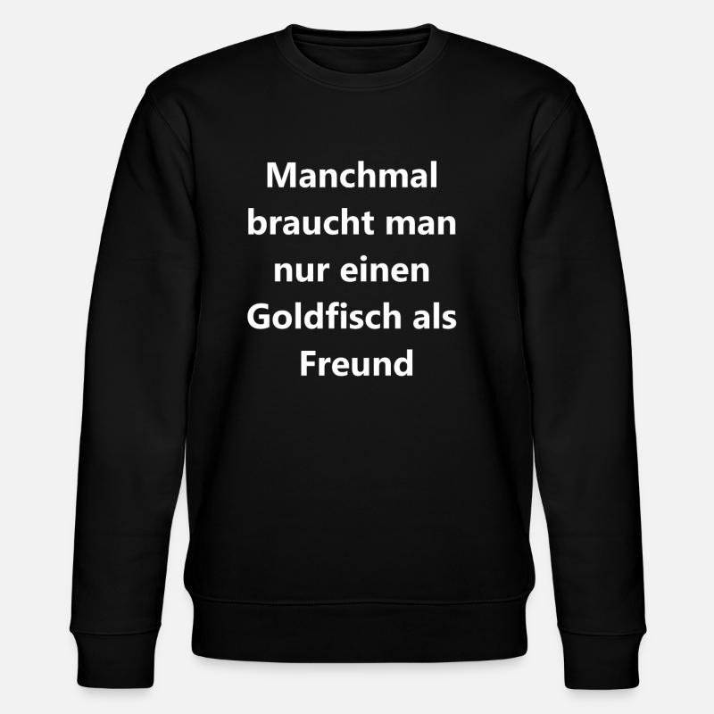 Goldiger Begleiter - Stanley/Stella Unisex Bio-Sweatshirt CHANGER  - Schwarz