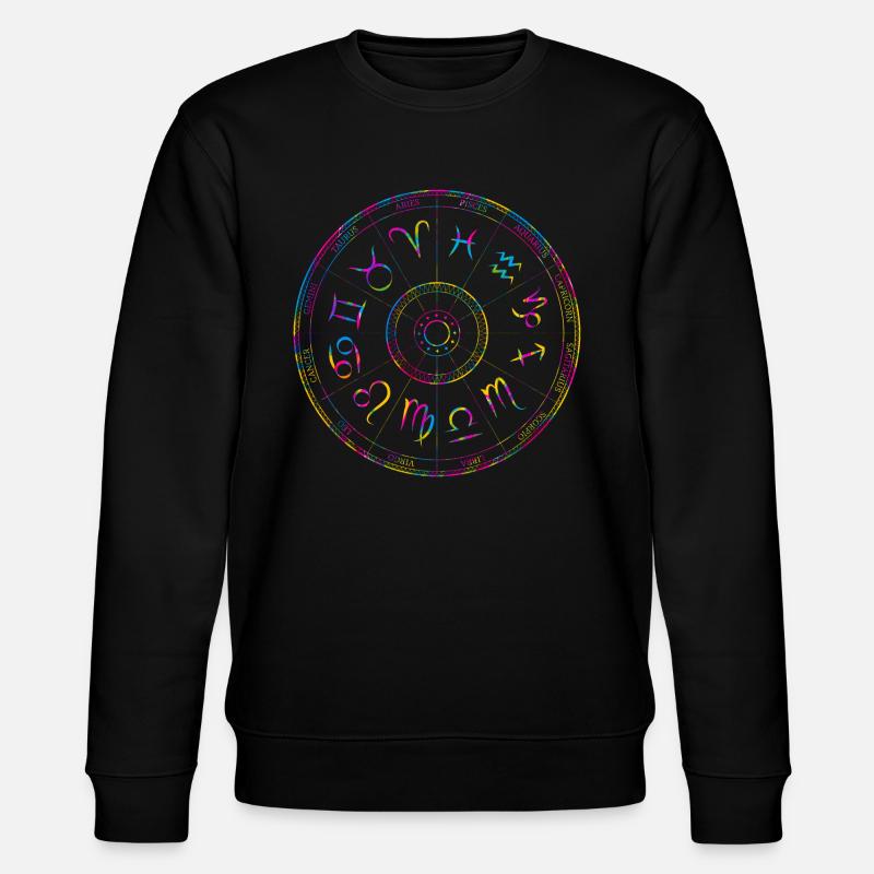 Zodiac Kreisel Design - Stanley/Stella Unisex Bio-Sweatshirt CHANGER  - Schwarz