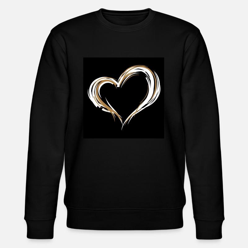 Herz - Stanley/Stella Unisex Bio-Sweatshirt CHANGER  - Schwarz