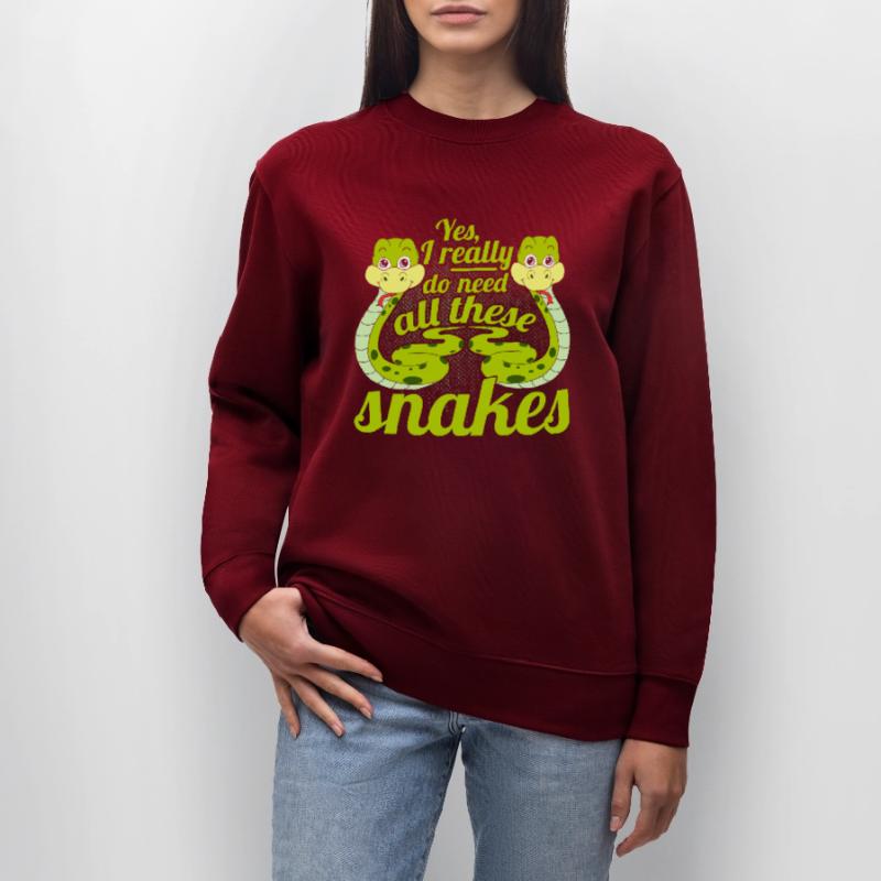I Really Do Need All These Snakes Python Schlange Stanley/Stella Unisex Bio-Sweatshirt CHANGER 