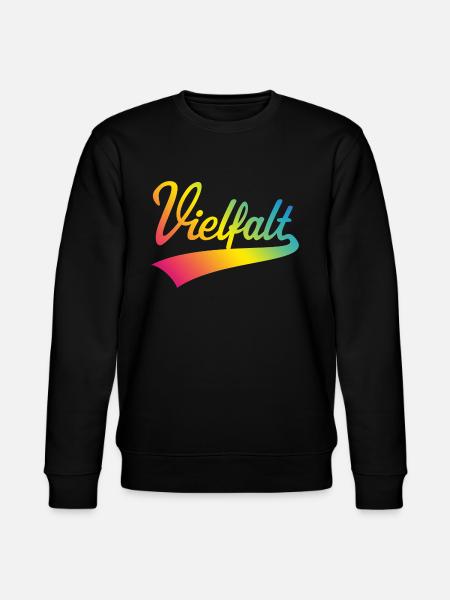 Vielfalt (Diversity / PNG) - Stanley/Stella Unisex Bio-Sweatshirt CHANGER - Schwarz