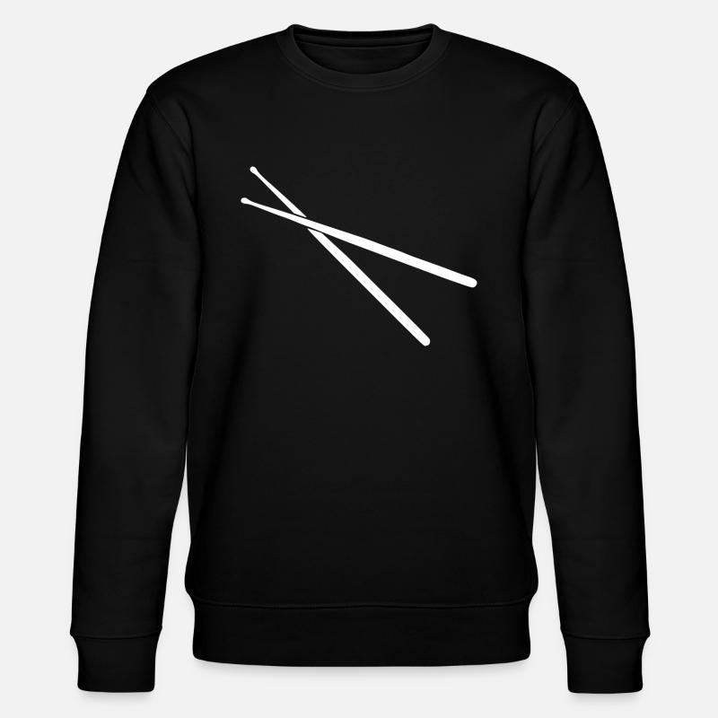 Drum Sticks - Drums - Drummer - Stanley/Stella CHANGER Unisex Organic Sweatshirt - black