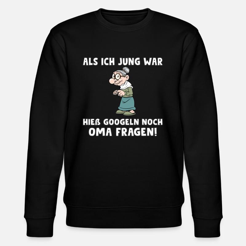 Oma fragen - Stanley/Stella Unisex Bio-Sweatshirt CHANGER - Schwarz