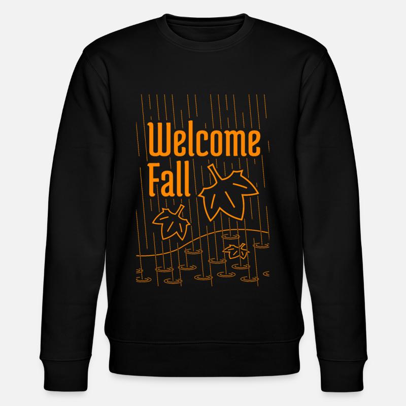 Willkommen Herbst - Stanley/Stella Unisex Bio-Sweatshirt CHANGER  - Schwarz