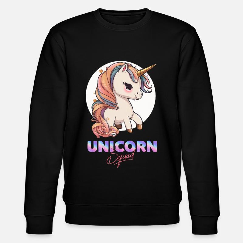 Unicorn Squad - Stanley/Stella CHANGER Unisex Organic Sweatshirt - black