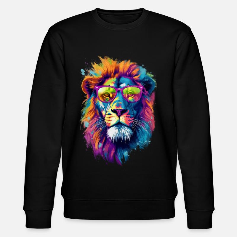 Löwe - Stanley/Stella Unisex Bio-Sweatshirt CHANGER  - Schwarz