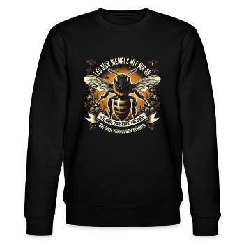 Lustiger Imker Spruch - Stanley/Stella Unisex Bio-Sweatshirt CHANGER  - Schwarz - Vorne - Nik (191cm) & Marisol (170cm)