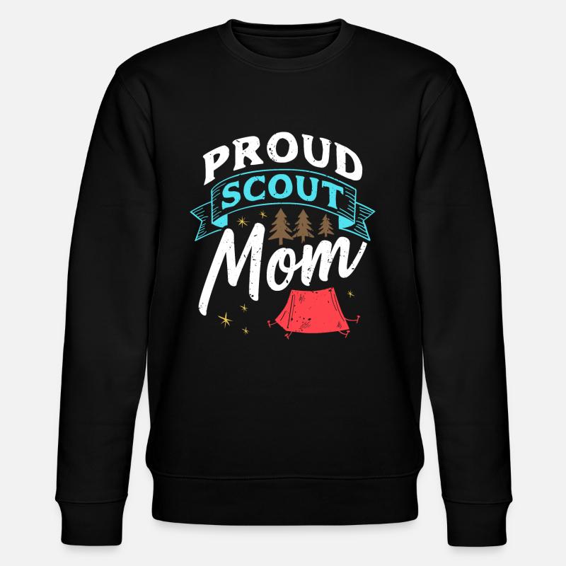 Proud Scout Mom - Stanley/Stella Unisex Bio-Sweatshirt CHANGER  - Schwarz