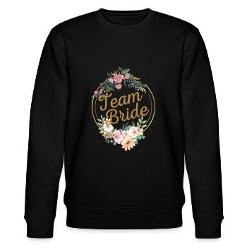 Team Bride, jga, enterrement de vie de garçon - Sweat bio CHANGER Stanley/Stella Unisexe - noir - Devant - Nik (191cm) & Marisol (170cm)