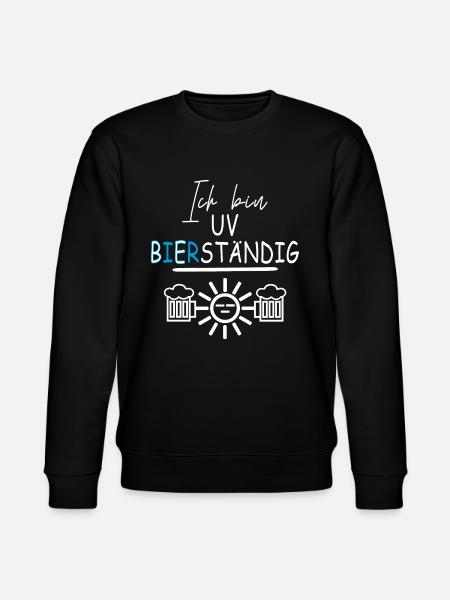 Ich bin UV Bierständig - Stanley/Stella Unisex Bio-Sweatshirt CHANGER  - Schwarz