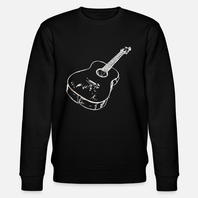 Akustische Gitarre - Stanley/Stella Unisex Bio-Sweatshirt CHANGER  - Schwarz