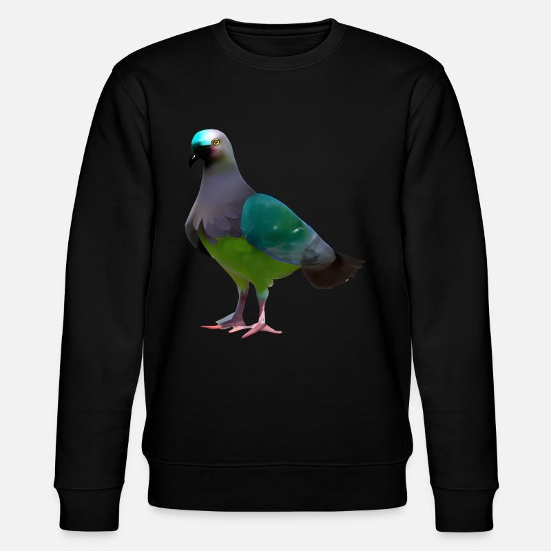 Kragentaube Illustration - Stanley/Stella Unisex Bio-Sweatshirt CHANGER  - Schwarz
