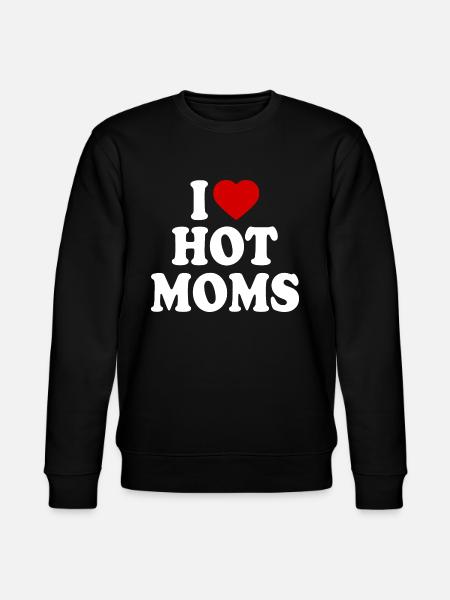 I love hot moms - Stanley/Stella CHANGER Unisex Organic Sweatshirt - black