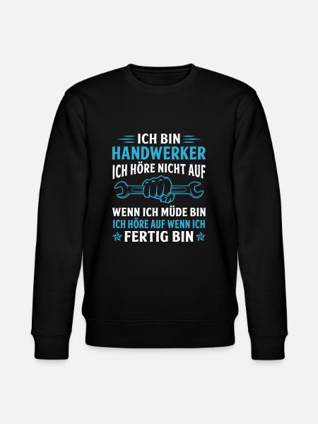 ich bin handwerker - Stanley/Stella Unisex Bio-Sweatshirt CHANGER  - Schwarz