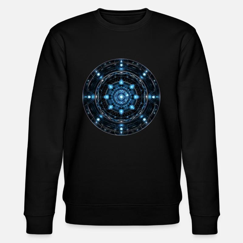 Cyber Mandala - Stanley/Stella Unisex Bio-Sweatshirt CHANGER  - Schwarz