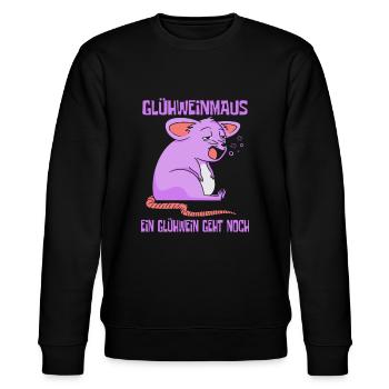 Glühweinmaus Glühwein Weihnachtsmarkt - Stanley/Stella Unisex Bio-Sweatshirt CHANGER  - Schwarz - Vorne - Nik (191cm) & Marisol (170cm)