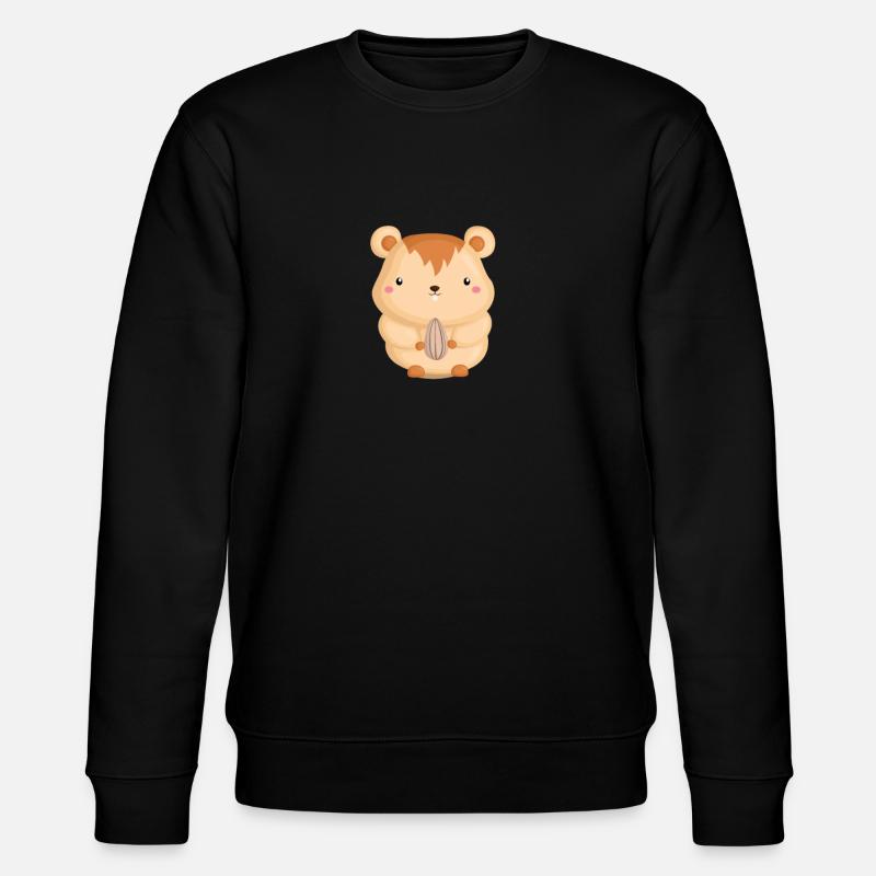 Hamster T-Shirt - Stanley/Stella Unisex Bio-Sweatshirt CHANGER  - Schwarz