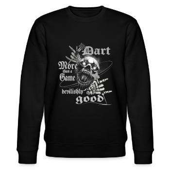 Dart design devilishly good, Dart devilishly good, - Stanley/Stella CHANGER Unisex Organic Sweatshirt - black - Front - Nik (191cm) & Marisol (170cm)