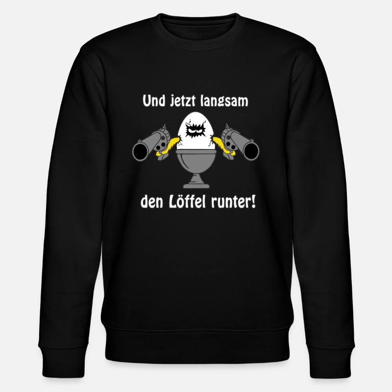 Löffel runter - Stanley/Stella Unisex Bio-Sweatshirt CHANGER  - Schwarz