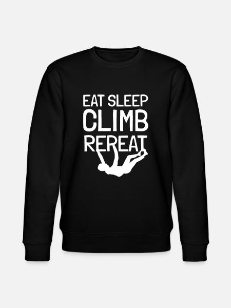EAT SLEEP CLIMB REPEAT - Stanley/Stella Unisex Bio-Sweatshirt CHANGER - Schwarz