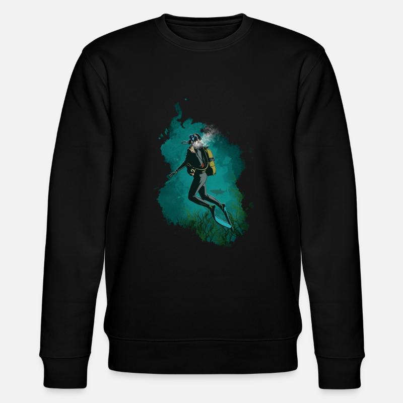 diving - Stanley/Stella CHANGER Unisex Organic Sweatshirt - black
