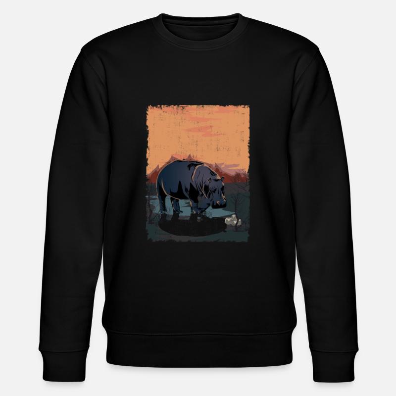 hippopotame - Sweat bio CHANGER Stanley/Stella Unisexe - noir