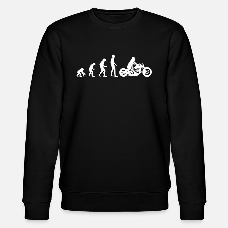 Biker Chopper Bobber Evolution - Stanley/Stella Unisex Bio-Sweatshirt CHANGER  - Schwarz