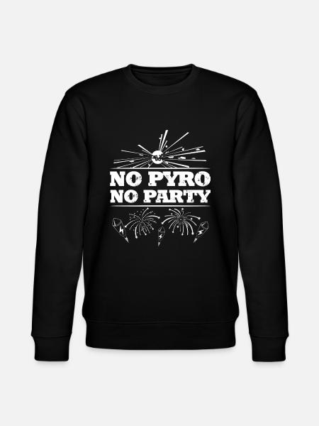 No Pyro No Party - Stanley/Stella CHANGER Unisex Organic Sweatshirt - black