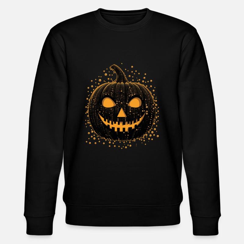 Unheimliche schwarze Jackolantern - Stanley/Stella Unisex Bio-Sweatshirt CHANGER  - Schwarz