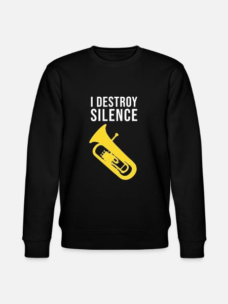 Euphonium - I DESTROY SILENCE - Stanley/Stella CHANGER Unisex Organic Sweatshirt - black