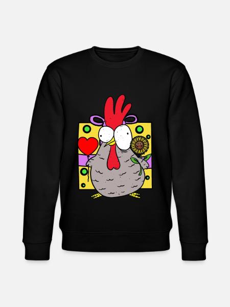 Birthday Gift Chicken Sunflower Congratulations - Stanley/Stella CHANGER Unisex Organic Sweatshirt - black