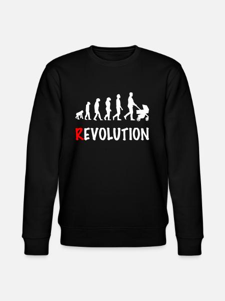 revolution daddy stroller birth - Stanley/Stella CHANGER Unisex Organic Sweatshirt - black