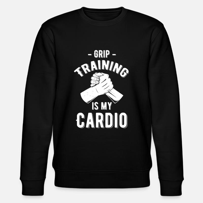 training is my - Stanley/Stella CHANGER Unisex Organic Sweatshirt - black