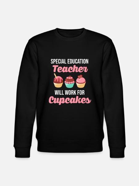 Sonderschullehrer Wird Für Cupcakes-autismus - Stanley/Stella Unisex Bio-Sweatshirt CHANGER - Schwarz