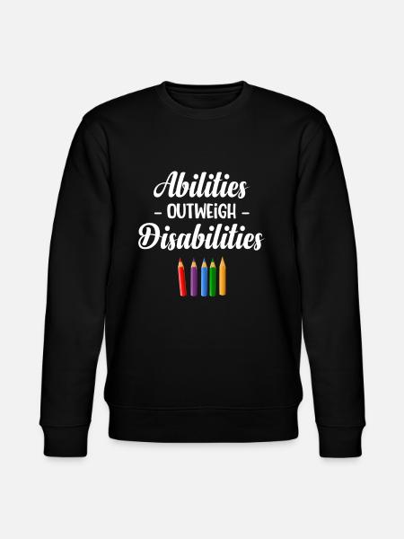 Skills outweigh disabilities - Stanley/Stella CHANGER Unisex Organic Sweatshirt - black