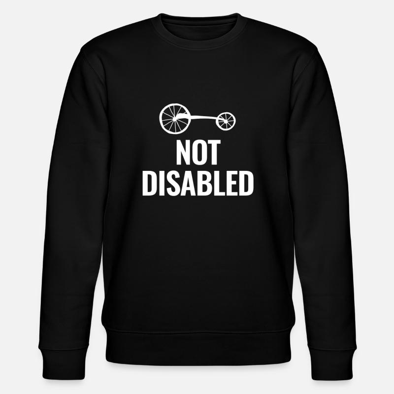 Not Hindered Enough Funny - Stanley/Stella CHANGER Unisex Organic Sweatshirt - black