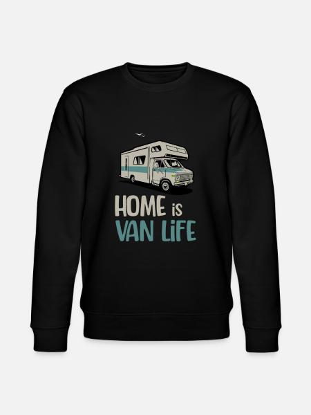 Home is Vanlife Traveling RV - Stanley/Stella CHANGER Unisex Organic Sweatshirt - black