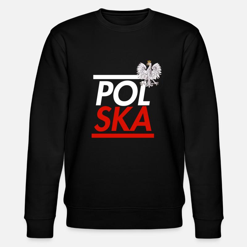 Polska Design - Stanley/Stella Unisex Bio-Sweatshirt CHANGER  - Schwarz
