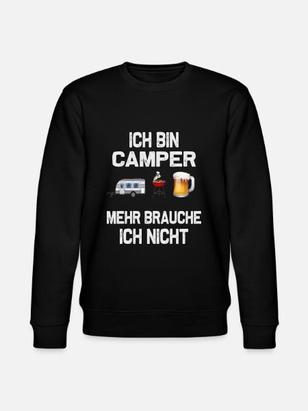 Ich bin Camper, Camping-Design - Stanley/Stella Unisex Bio-Sweatshirt CHANGER - Schwarz
