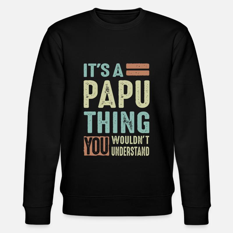 Es ist eine Papu-Sache - Stanley/Stella Unisex Bio-Sweatshirt CHANGER  - Schwarz