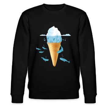 IceCream (Whales-Edition) - Sweat bio CHANGER Stanley/Stella Unisexe - noir - Devant - Nik (191cm) & Marisol (170cm)
