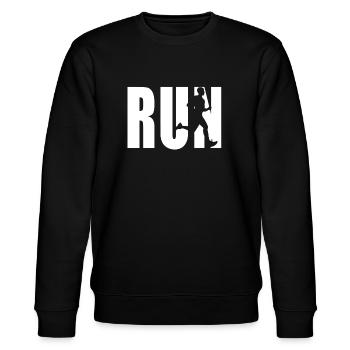 Running Passion jogging running - Stanley/Stella CHANGER Unisex Organic Sweatshirt - black - Front - Nik (191cm) & Marisol (170cm)