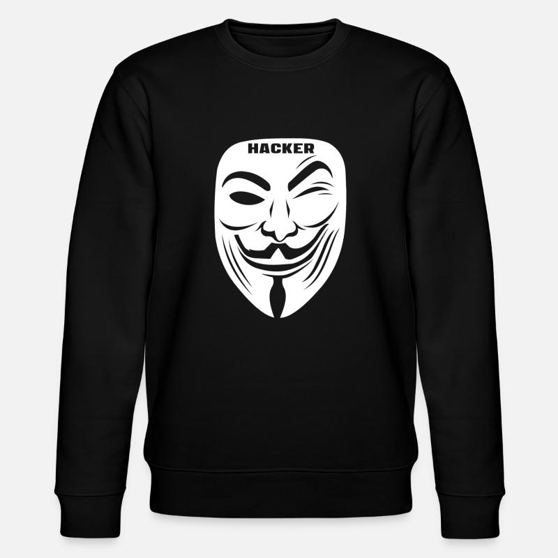 Hacker hacker anonymous geek gift - Stanley/Stella CHANGER Unisex Organic Sweatshirt - black