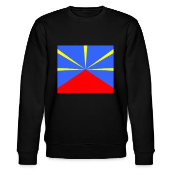 Mahaveli Drapeau Ile De La Réunion 974 - Sweat bio CHANGER Stanley/Stella Unisexe - noir - Devant - Nik (191cm) & Marisol (170cm)