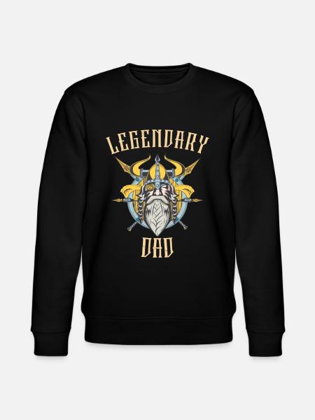 Göttlicher Wikingergott Legendärer Papa - Stanley/Stella Unisex Bio-Sweatshirt CHANGER - Schwarz