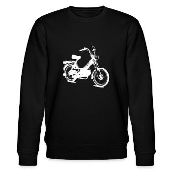 Moped Mofa - Stanley/Stella Unisex Bio-Sweatshirt CHANGER  - Schwarz - Vorne - Nik (191cm) & Marisol (170cm)