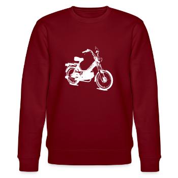 Moped Mofa - Stanley/Stella Unisex Bio-Sweatshirt CHANGER  - Burgunderrot - Vorne - Nik (191cm) & Marisol (170cm)