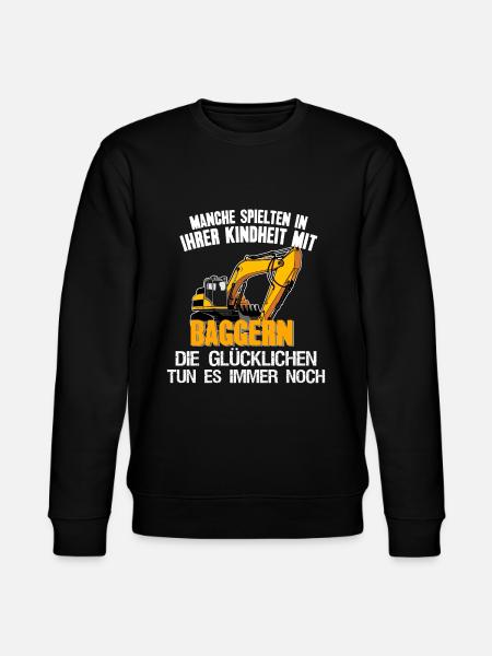 Baggerfahrer Bagger Bauarbeiter Geschenk - Stanley/Stella Unisex Bio-Sweatshirt CHANGER  - Schwarz